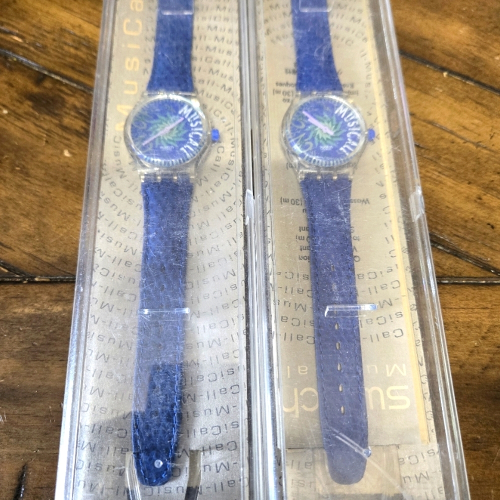 Swatch Blue and Silver Smartwatch